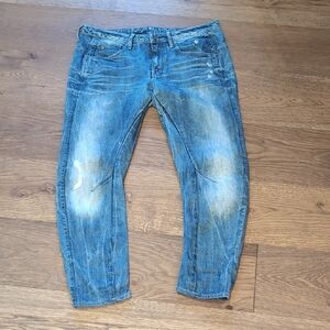 G-Star Women's Distressed Blue Skinny Jeans